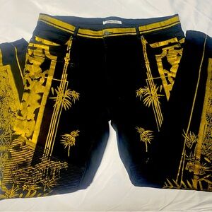 Men’s Embellish Brand Black Gold Urban Stylish Big Tall Denim Hip Hop Jeans